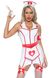 Вініловий костюм медсестри Leg Avenue Vinyl ER Hottie (сукня, фартух, манжета, головний убір) SO8542 фото 1