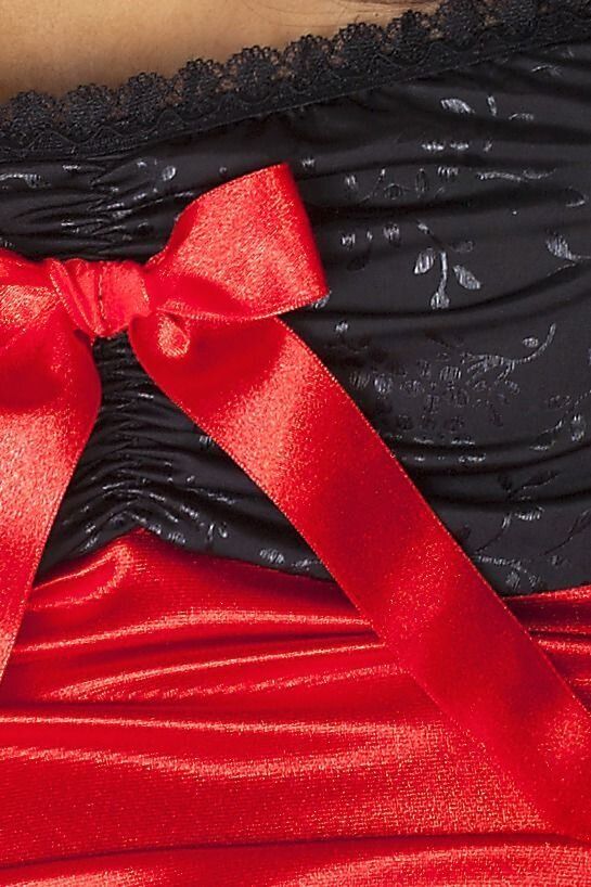 Сорочка приталенная с открытой спиной Passion LENA CHEMISE красная PS1028 фото