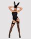 Эротический игровой костюм зайки Obsessive Bunny costume Черный L/XL 84246 фото 3