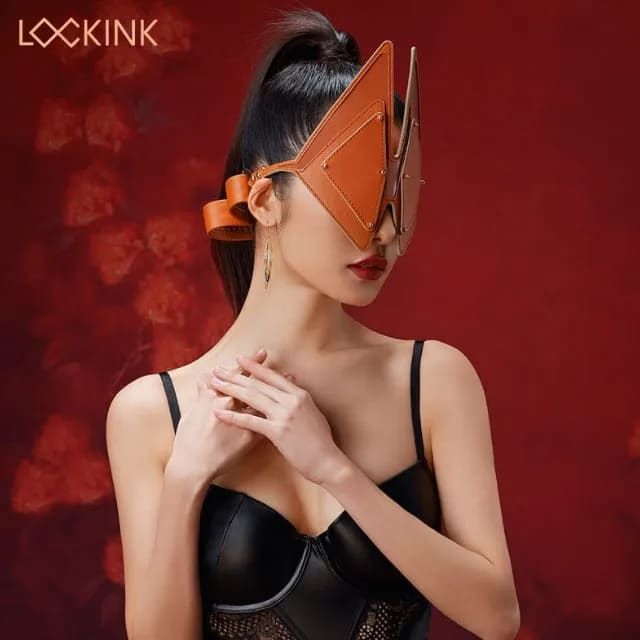 Маска на очі LOCKINK Vixen Blindfold Set Коричнева One Size SX0854 фото