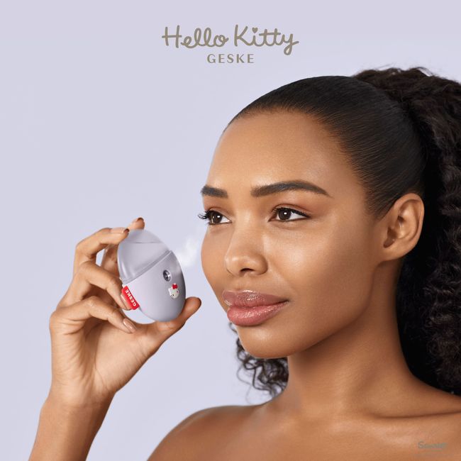 Електронний освіжувач для зволоження обличчя GESKE Facial Hydration Refresher 4в1 Hello Kitty purple