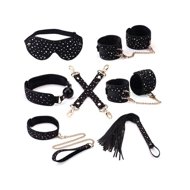 Liebe Seele Stary Nights Bondage Kit 7 Pieces Black