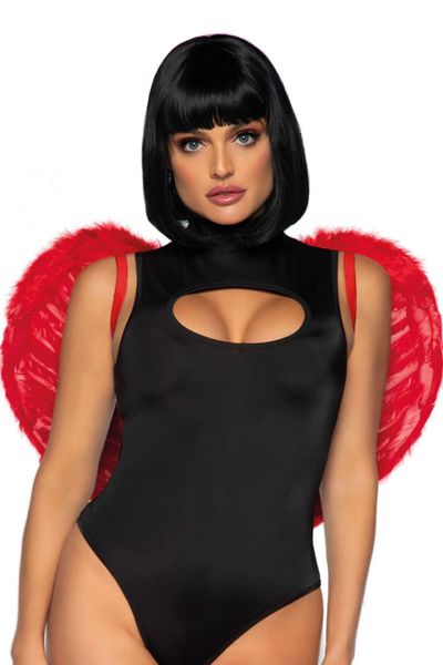 Крила занепалого ангела (диявола) Leg Avenue Marabou feather devil wings One Size Чеввоні SO7946 фото