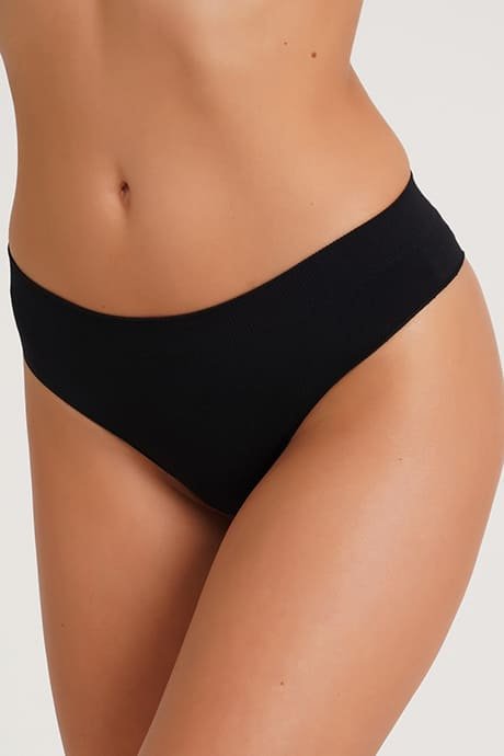 Seamless Brazilian panties ORO 4406, Black, S, M, S/M