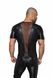 Men's T-shirt Noir Handmade H056 Men's T-shirt made of powerwetlook, Black, S, S