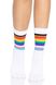 Носки женские в полоску радуга  Leg Avenue Pride crew socks Rainbow 37–43 размер Белые SO8584 фото 1