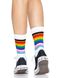 Носки женские в полоску радуга  Leg Avenue Pride crew socks Rainbow 37–43 размер Белые SO8584 фото 4