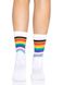 Носки женские в полоску радуга  Leg Avenue Pride crew socks Rainbow 37–43 размер Белые SO8584 фото 2