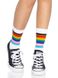 Носки женские в полоску радуга  Leg Avenue Pride crew socks Rainbow 37–43 размер Белые SO8584 фото 3