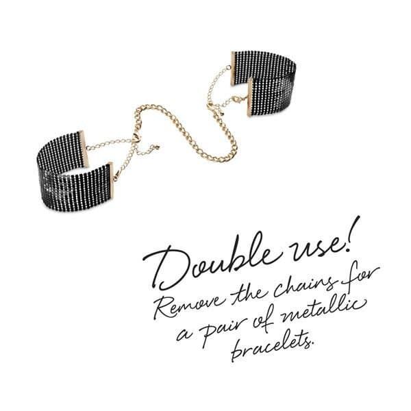 Metal handcuffs, stylish bracelets Bijoux Indiscrets Desir Metallique Handcuffs Black One Size