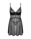 Chemise with lace Obsessive Chemeris babydoll Black XS/S