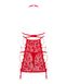 Кружевня сорочка со шнуровкой и с подтяжками для чулок Obsessive Rediosa chemise 92916 фото 8