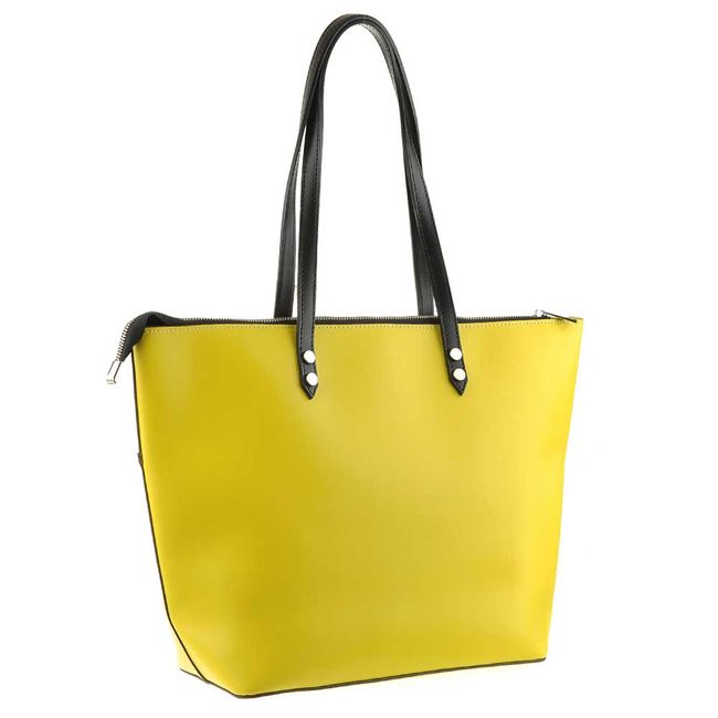 Шкіряна сумка шоппер Italian Bags 13345 13345_lemon фото