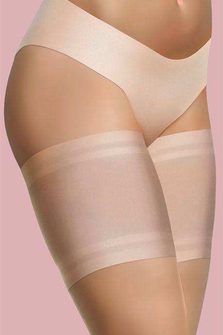 Anti-chafing hip tapes Ewlon Satin plus size self-supporting Beige 1/2