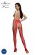 Erotic tights-bodystocking Passion ECO S003, Red, ONE SIZE, ONE SIZE