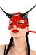 Leather devil mask Lucifer Art of Sex Lucifer Red-black One Size