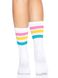 Носки женские в полоску Leg Avenue Pride crew socks Pansexual, 37–43 размер Белые SO8585 фото 2