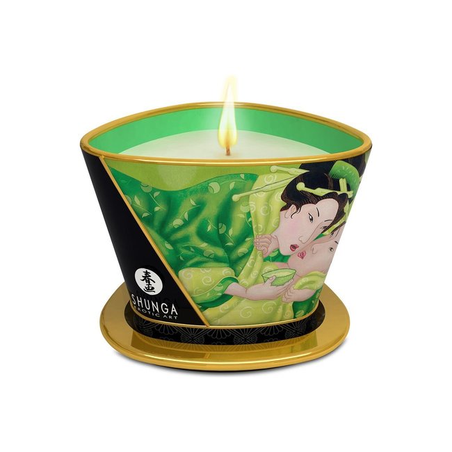 Массажная свеча Shunga MASSAGE CANDLE - Exotic Green Tea (170 мл) SO2515 фото