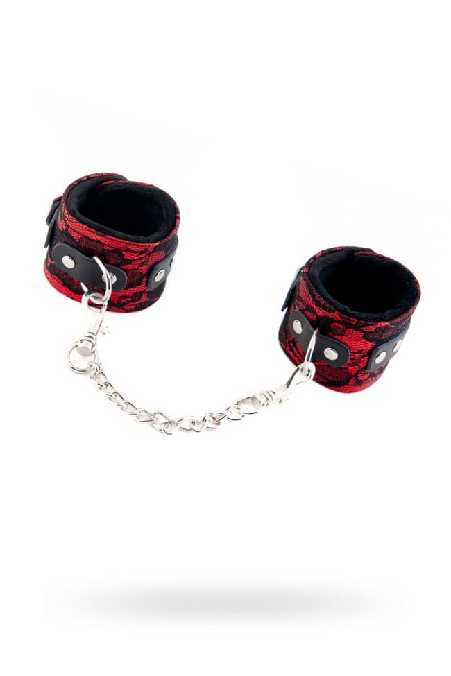 Lace handcuffs Toyfa Marcus 42 cm Red