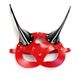 Leather devil mask Lucifer Art of Sex Lucifer Red-black One Size