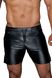 Men's Shorts Noir Handmade H061 Powerwetlook shorts, Black, S, S