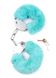 Handcuffs Fetish Boss Series Furry Cuffs Turquoise One Size