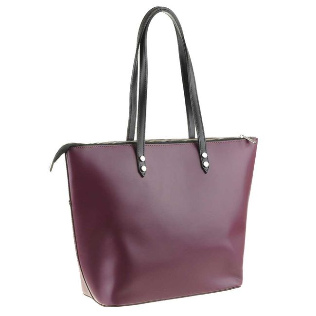 Сумка кожаная шоппер Italian Bags 13345 13345_viola фото