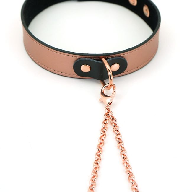 Ошейник с зажимами для сосков Liebe Seele Rose Gold Memory Collar with Nipple Clamps Розово-золотой One Size SO9495 фото