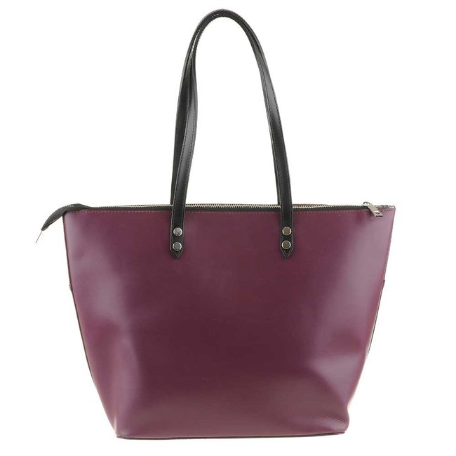 Шкіряна сумка шоппер Italian Bags 13345 13345_viola фото