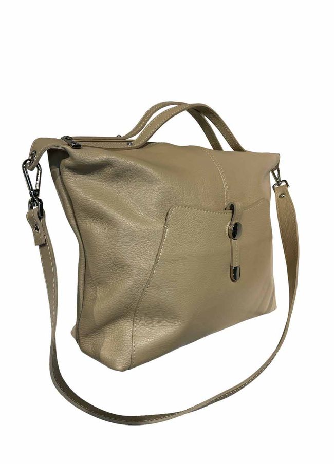 Стильная женская кожаная сумка Italian Bags 111802 111802_taupe фото
