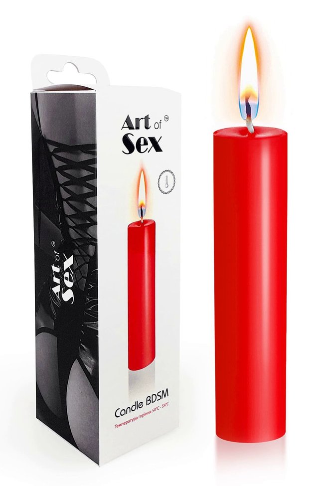 Свеча восковая Art of Sex size M 15 см низкотемпературная Красная