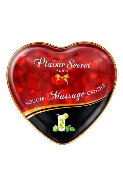 Масажна свічка ароматична сердечко Plaisirs Secrets (35 мл) SO1869 фото