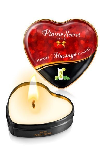 Масажна свічка ароматична сердечко Plaisirs Secrets (35 мл)