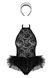 Эротический ролевой костюм горничной Obsessive Frilles Черный L/XL 94103 фото 4