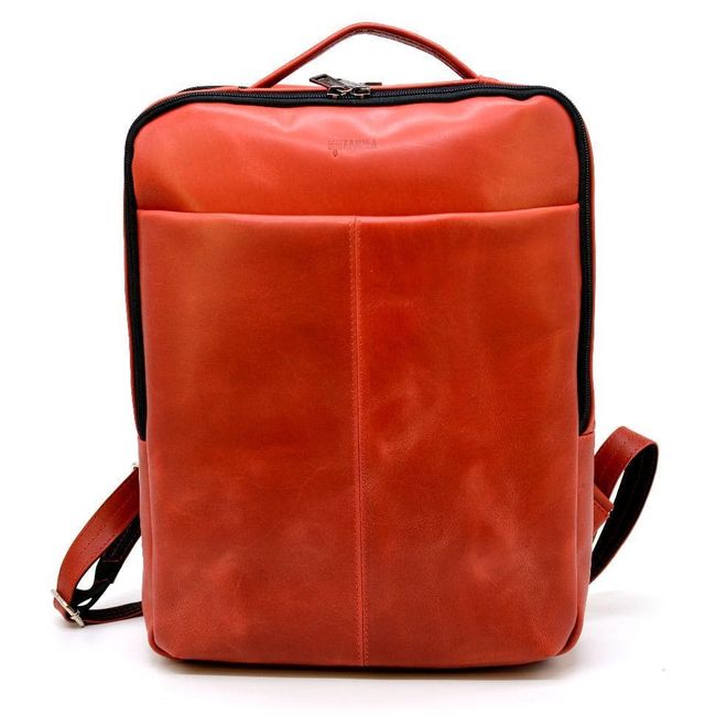 Кожаный рюкзак унисекс TARWA 7280, Красный