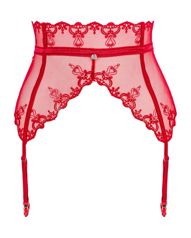 Gorgeous Lace Garter Belt Obsessive Lonesia, Red, L, XL, L/XL