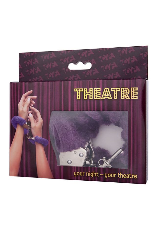 Наручники с мехом Toyfa Theatre 28 см Фиолетовые One Size 661100951035 фото