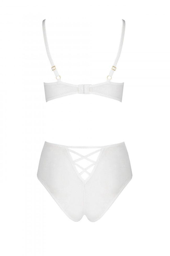 Set with a bra with a semi-open cup Passion LOVELIA BIKINI, White, L, XL, L/XL