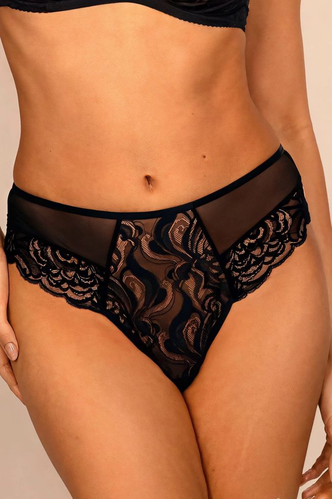 Lace Panties Brazilian Ewa Bien Marisa C322 (C511), Black, 2XL