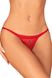 Lace thong with slit Obsessive Chilisa otwarte, Red, M, L