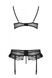 Set with garter belt and thong with cutout Passion LOVELIA SET, Black, L, XL, L/XL