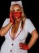 Эротический костюм медсестры D&A Исполнительная Луиза Бело-красный XL SO5137 фото 2