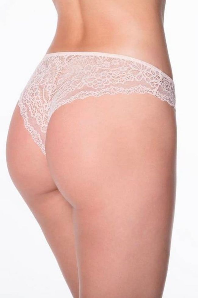 Women's Lace Brazilian Panties Julimex Salsa, Nude, L