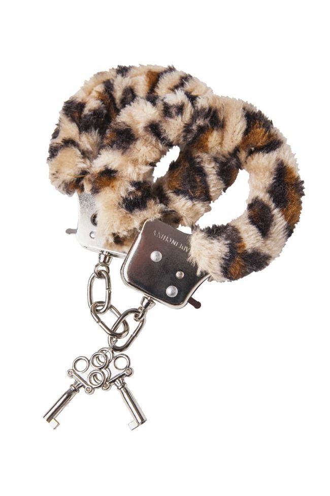 Handcuffs with fur Toyfa Theater 28 cm Leopard One Size