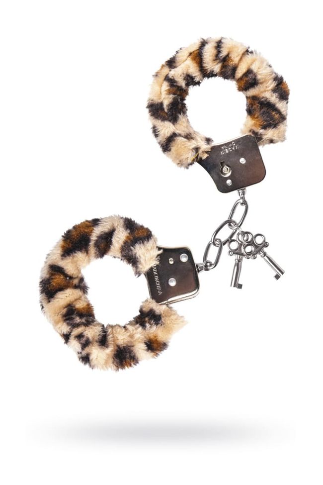 Handcuffs with fur Toyfa Theater 28 cm Leopard One Size