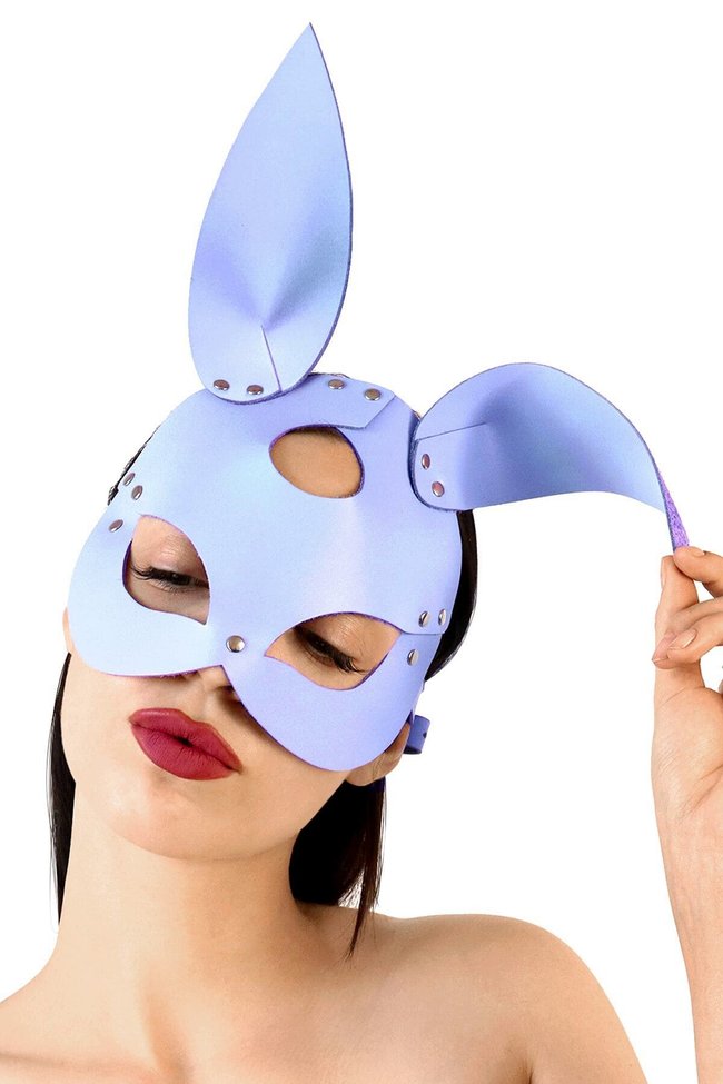 Шкіряна маска Зайчики Art of Sex Bunny mask One Size Лавандовий SO9648 фото