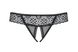 Thong with slit Obsessive Shibu otwarte Black S/M