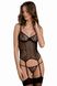 Прозорий корсет із мереживом Passion LEAFA CORSET ECO SX0505 фото 1