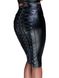 Leather-look pencil skirt Noir Handmade F152 Powerwetlook pencil skirt Black XL