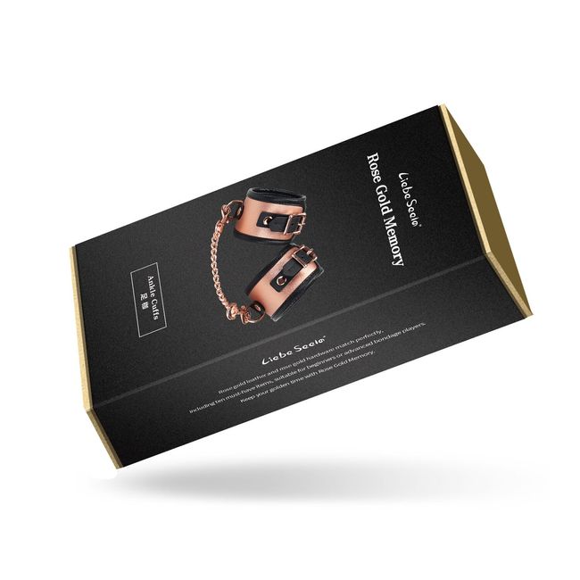 Liebe Seele Rose Gold Memory Ankle Cuffs Gold-Black One Size